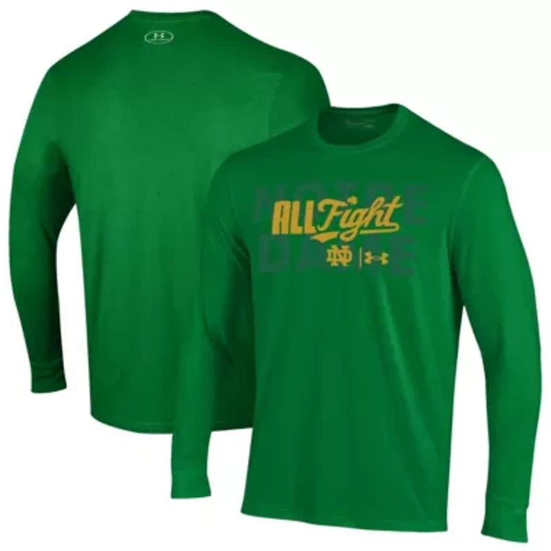NCAA Under Armour Kelly Notre Dame Fighting Irish All Fight Long Sleeve T-Shirt