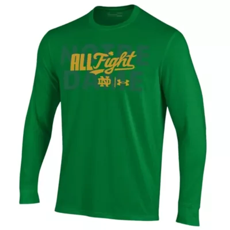 NCAA Under Armour Kelly Notre Dame Fighting Irish All Fight Long Sleeve T-Shirt