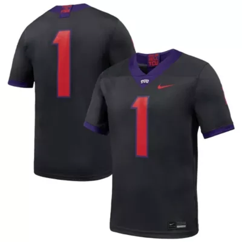 NCAA Nike #1 TCU Horned Frogs Alternate Game Football Jersey