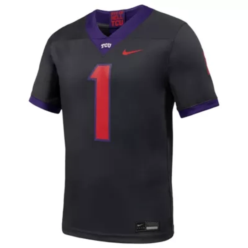 NCAA Nike #1 TCU Horned Frogs Alternate Game Football Jersey