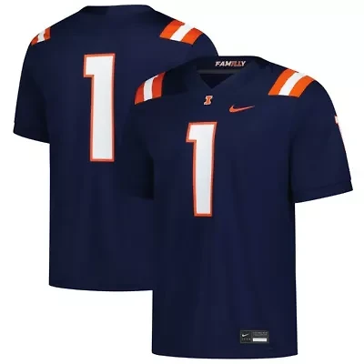NCAA Nike #1 Illinois Fighting Illini Untouchable Replica Game Jersey