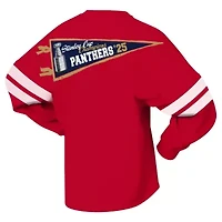 NHL Unisex Fanatics Florida Panthers 2025 Stanley Cup s Lace-Up Long Sleeve Jersey T-Shirt