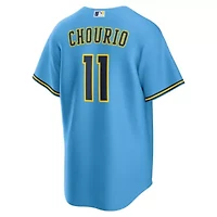 MLB Nike Jackson Chourio Light Milwaukee Brewers Road Replica Jersey