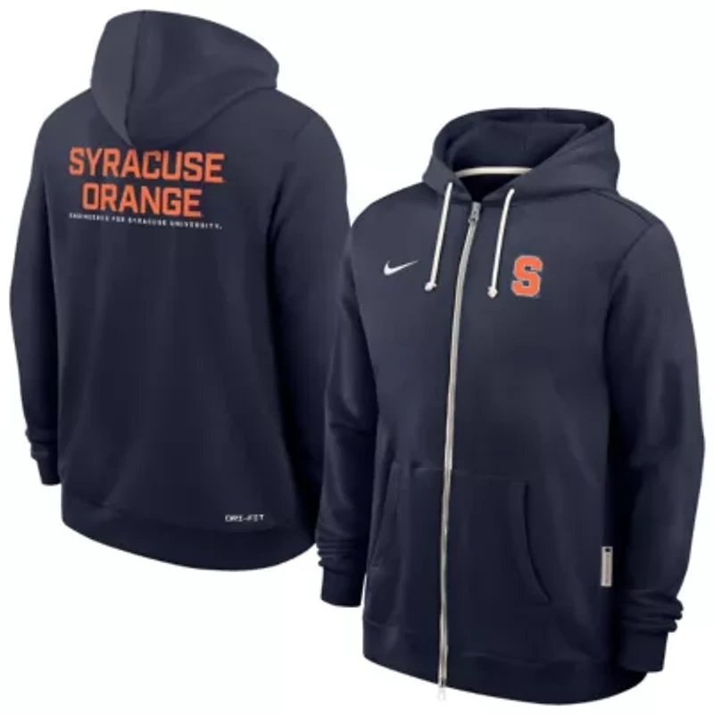 Syracuse Orange NCAA Nike 2025 Sideline Standard Issue Dri-Fit Full-Zip Hoodie