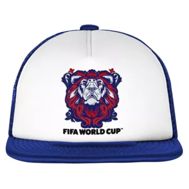 Soccer National Teams White/Royal England National Team Defender Adjustable Trucker Hat