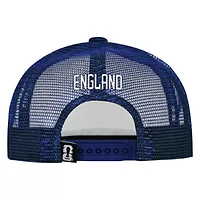 Soccer National Teams White/Royal England National Team Defender Adjustable Trucker Hat