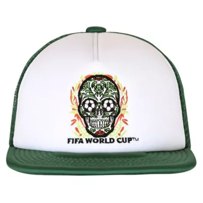 Soccer National Teams White/Green Mexico National Team Defender Adjustable Trucker Hat