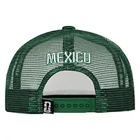 Soccer National Teams White/Green Mexico National Team Defender Adjustable Trucker Hat