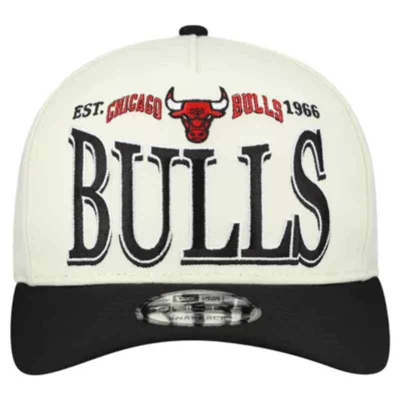 NBA Cream/Black Chicago Bulls Stretched 2-Tone A-Frame 9FIFTY Adjustable Hat