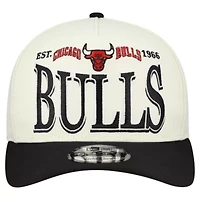NBA Cream/Black Chicago Bulls Stretched 2-Tone A-Frame 9FIFTY Adjustable Hat