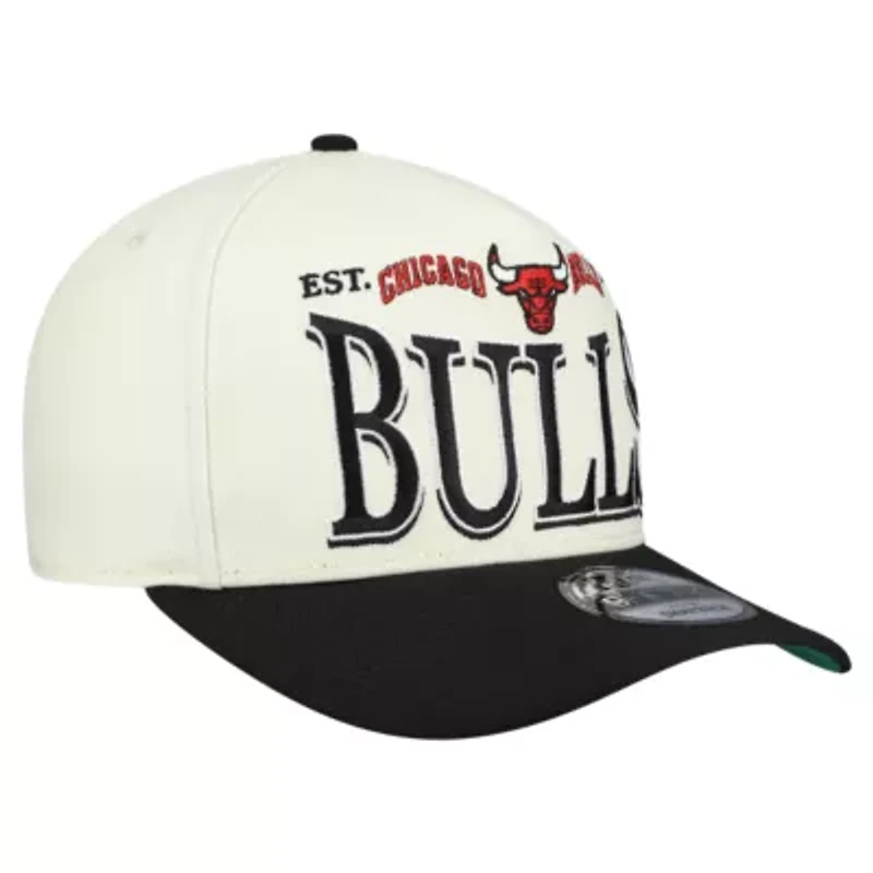 NBA Cream/Black Chicago Bulls Stretched 2-Tone A-Frame 9FIFTY Adjustable Hat