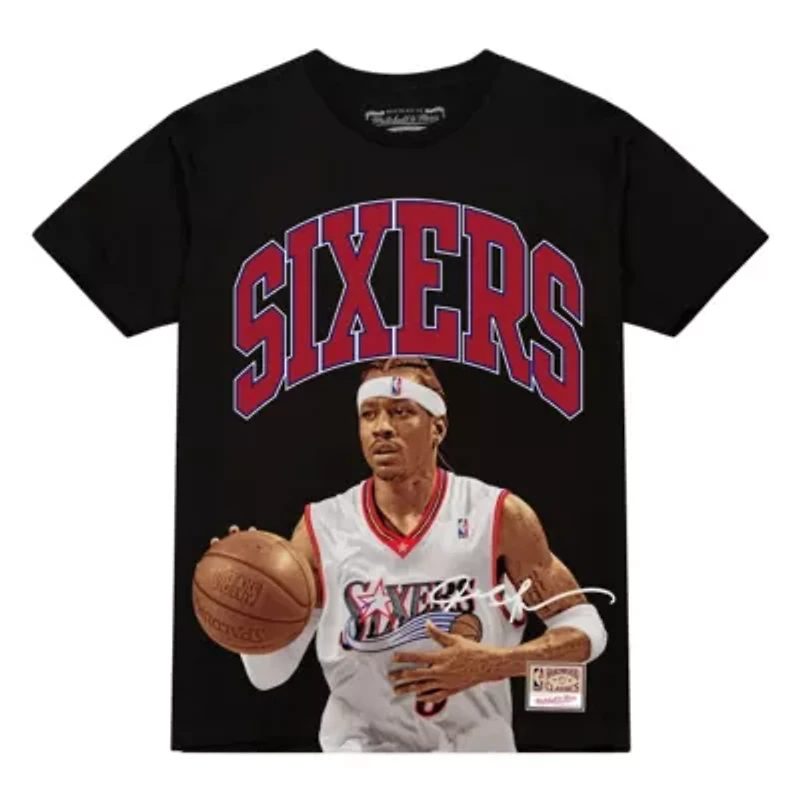 NBA Allen Iverson Philadelphia 76ers Hardwood Classics Player Arch T-Shirt