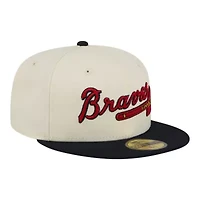 MLB Atlanta Braves Two-Tone Stitch 59FIFTY Fitted Hat
