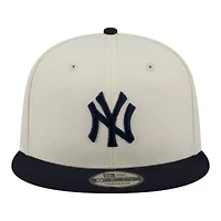 MLB Cream/Navy New York Yankees Localized 9FIFTY Snapback Hat