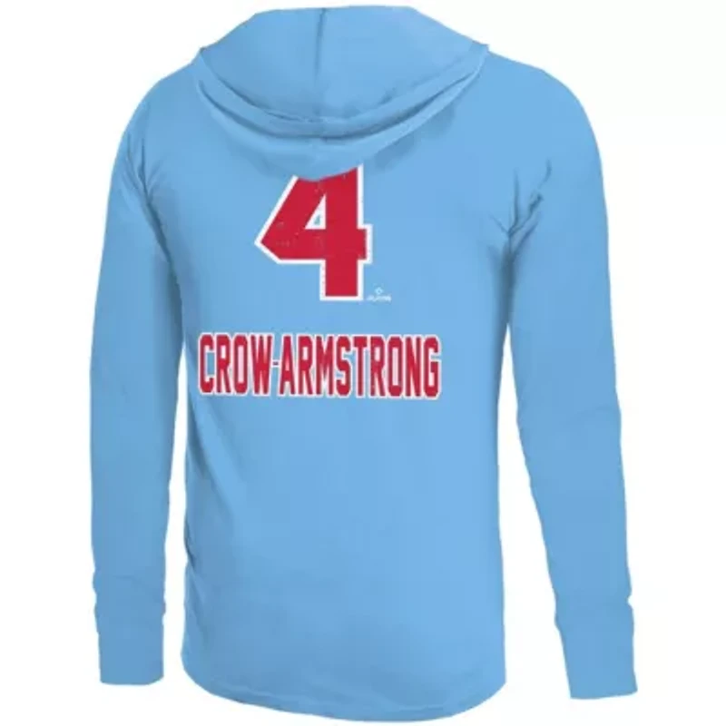 MLB Pete Crow-Armstrong Light Chicago Cubs Lightweight Name & Number Hoodie