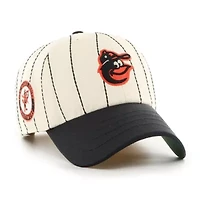 MLB x Natural/Black Baltimore Orioles Pinstripe Clean Up Adjustable Hat