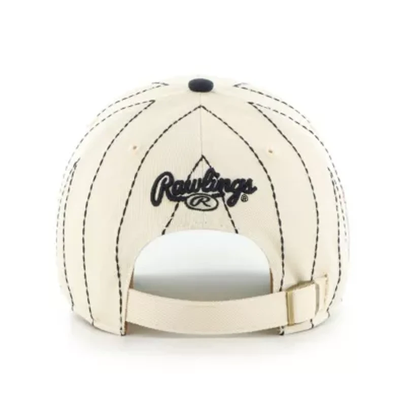 Boston Red Sox MLB x Natural/Navy Boston Sox Pinstripe Clean Up Adjustable Hat