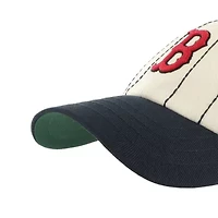 Boston Red Sox MLB x Natural/Navy Boston Sox Pinstripe Clean Up Adjustable Hat