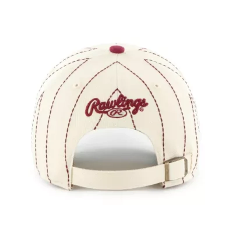 MLB x Natural/Burgundy Philadelphia Phillies Pinstripe Clean Up Adjustable Hat