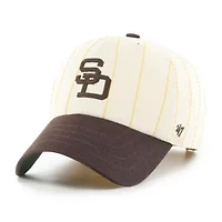 MLB x Natural/Brown San Diego Padres Pinstripe Clean Up Adjustable Hat