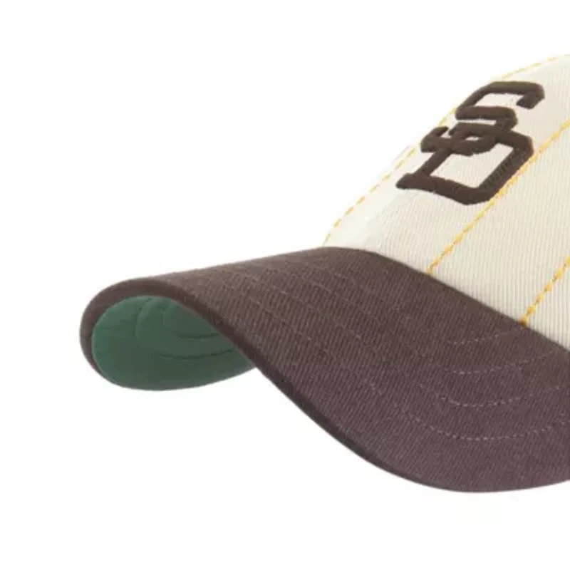 MLB x Natural/Brown San Diego Padres Pinstripe Clean Up Adjustable Hat