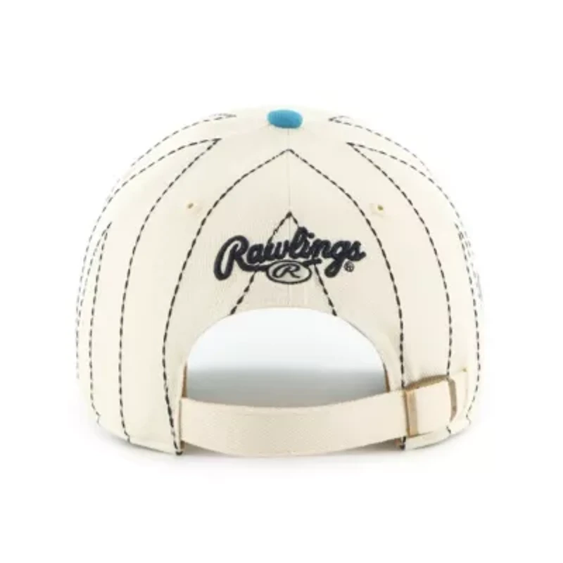 MLB x Natural/Teal Seattle Mariners Pinstripe Clean Up Adjustable Hat
