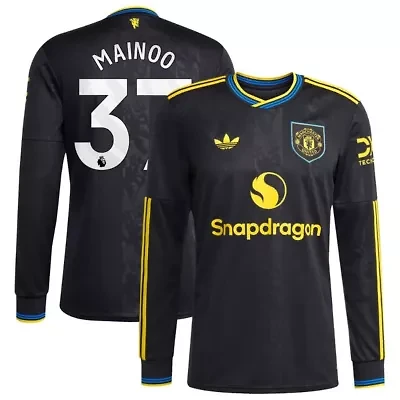 International Clubs Kobbie Mainoo Manchester United 2025/26 Third Replica Long Sleeve Player Jersey