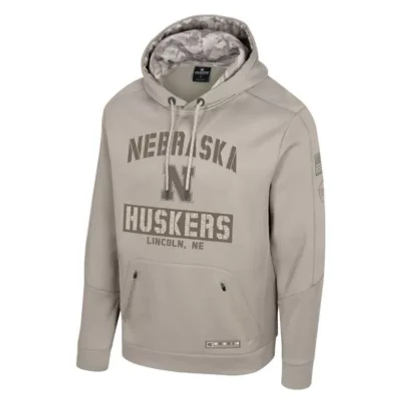 NCAA Nebraska Huskers Big & Tall Operation Hat Trick Battalion Hoodie Sweatshirt