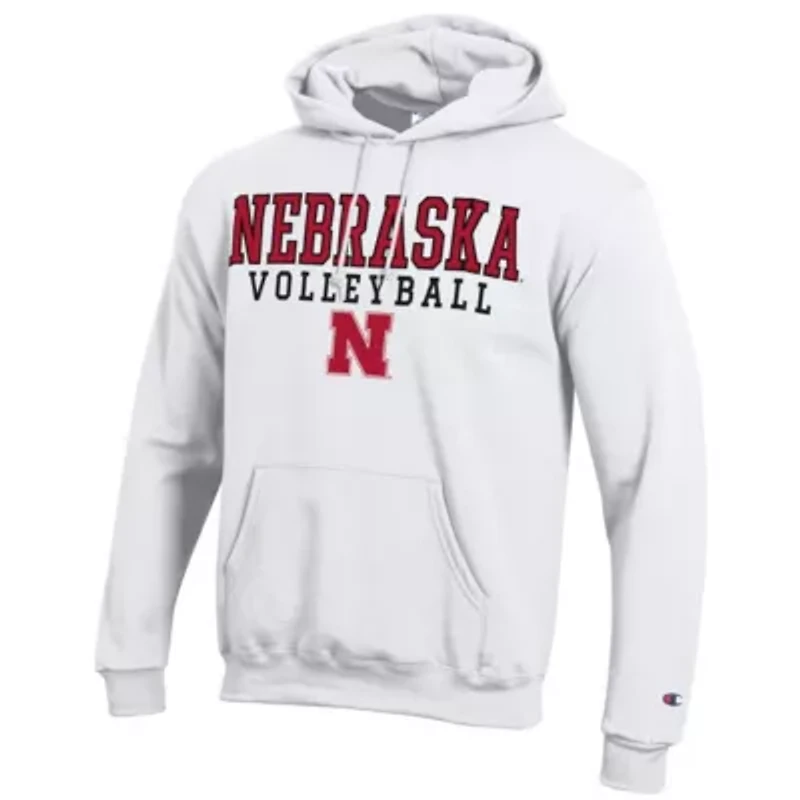 NCAA Nebraska Huskers Volleyball Stack Powerblend Hoodie