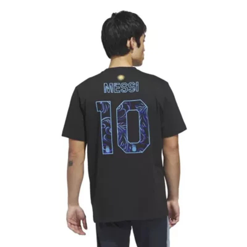 Soccer National Teams Lionel Messi Argentina Team 2026 Away Jersey Hook Name & Number T-Shirt
