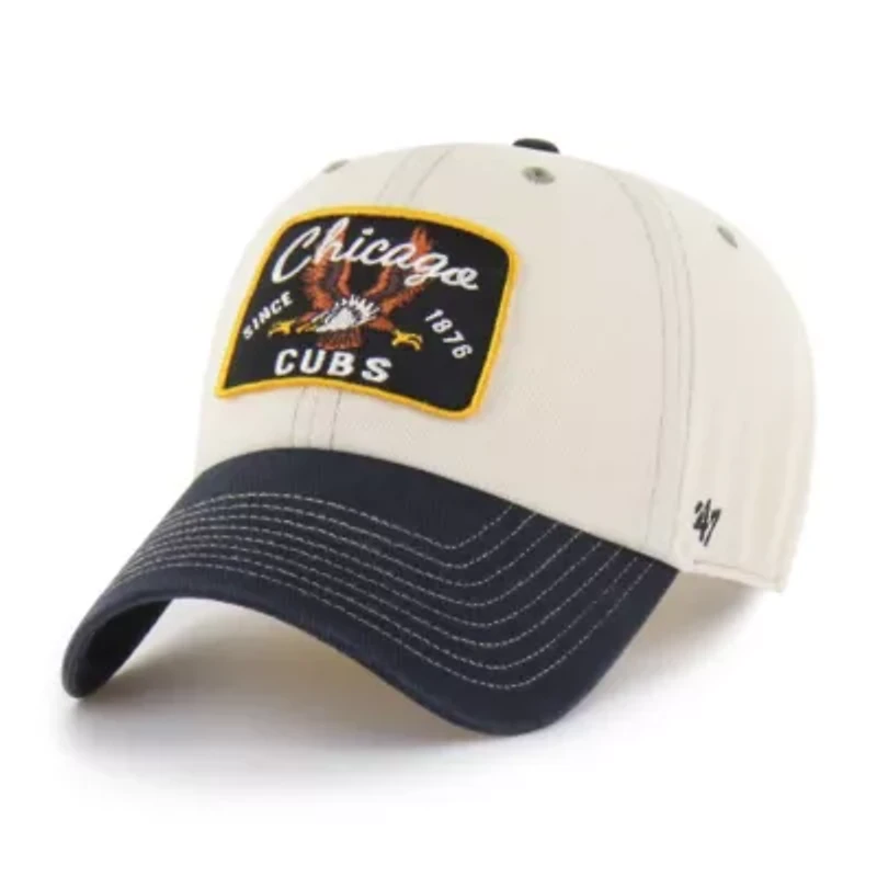 MLB Natural/Black Chicago Cubs Keepsake Collection Clean Up Adjustable Hat