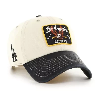 MLB Natural/Black Los Angeles Dodgers Keepsake Collection Clean Up Adjustable Hat