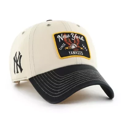 MLB Natural/Black New York Yankees Keepsake Collection Clean Up Adjustable Hat