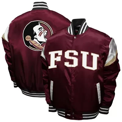 NCAA Franchise Club Florida State Seminoles Power Satin Full-Snap Jacket
