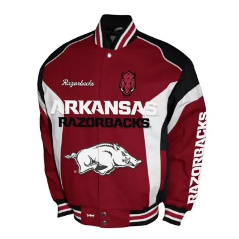 NCAA Franchise Club Arkansas Razorbacks Driven Full-Zip Twill Jacket