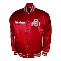 NCAA Franchise Club Ohio State Buckeyes Satin Full-Snap Jacket