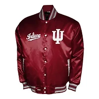 NCAA Franchise Club Indiana Hoosiers Satin Full-Snap Jacket