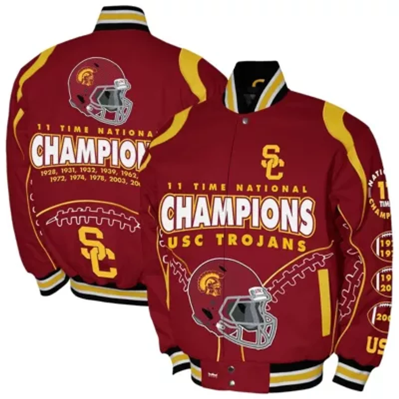 NCAA Franchise Club USC Trojans 11-Time s Signature Cotton Twill Full-Snap Jacket
