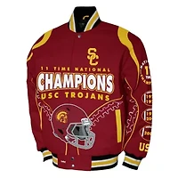 NCAA Franchise Club USC Trojans 11-Time s Signature Cotton Twill Full-Snap Jacket