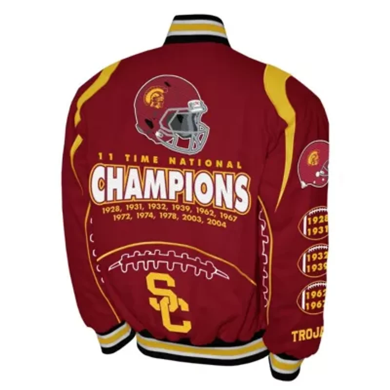 NCAA Franchise Club USC Trojans 11-Time s Signature Cotton Twill Full-Snap Jacket