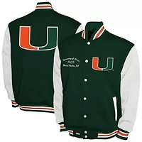 Miami (FL) Hurricanes NCAA Franchise Club Fleece Varsity Full-Snap Jacket