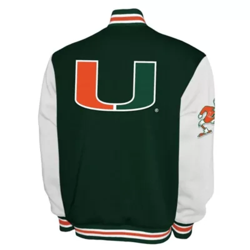 Miami (FL) Hurricanes NCAA Franchise Club Fleece Varsity Full-Snap Jacket