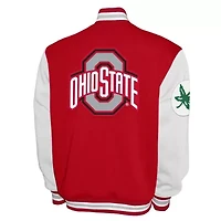 NCAA Franchise Club Ohio State Buckeyes Fleece Varsity Full-Snap Jacket