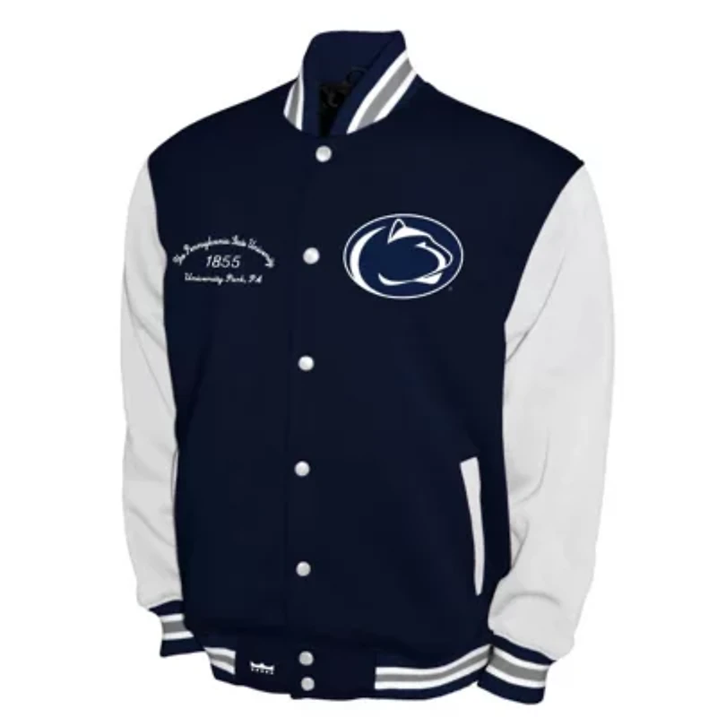NCAA Franchise Club Penn State Nittany Lions Fleece Varsity Full-Snap Jacket