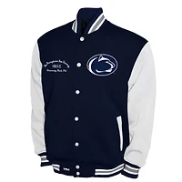 NCAA Franchise Club Penn State Nittany Lions Fleece Varsity Full-Snap Jacket