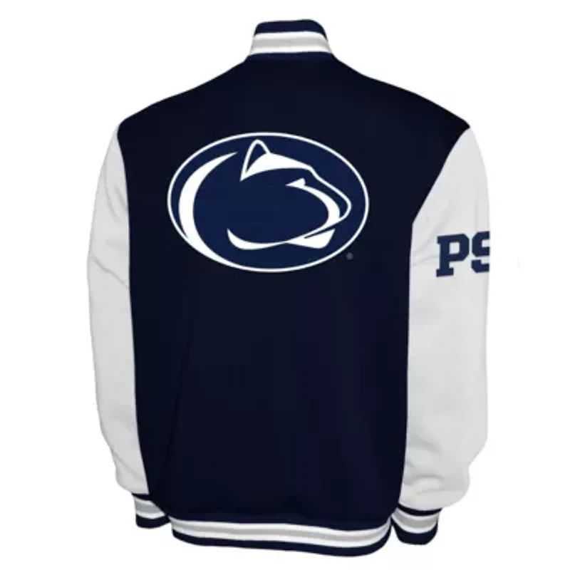 NCAA Franchise Club Penn State Nittany Lions Fleece Varsity Full-Snap Jacket