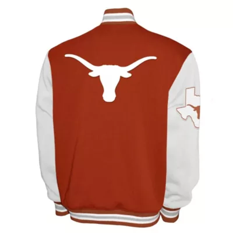 NCAA Franchise Club Texas Longhorns Fleece Varsity Full-Snap Jacket