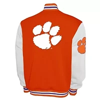 NCAA Franchise Club Clemson Tigers Fleece Varsity Full-Snap Jacket