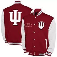 NCAA Franchise Club Indiana Hoosiers Fleece Varsity Full-Snap Jacket