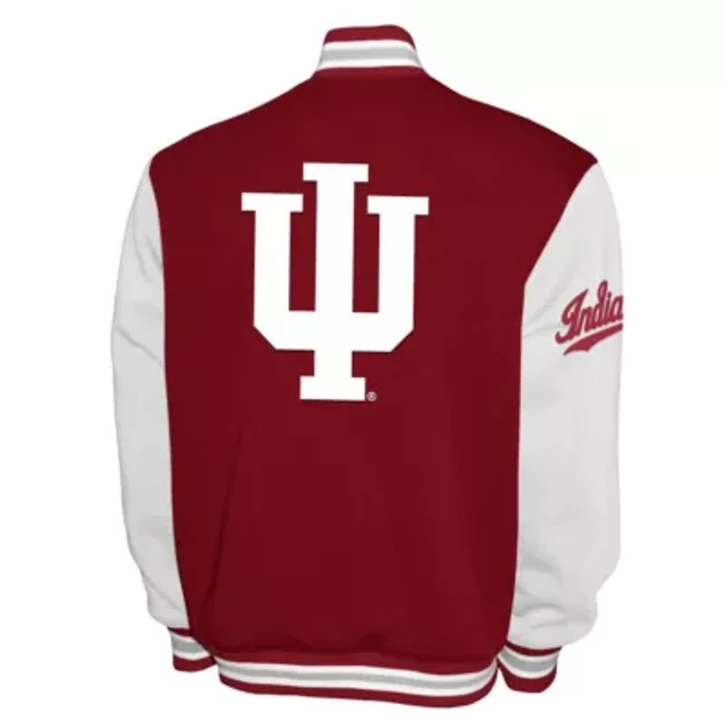 NCAA Franchise Club Indiana Hoosiers Fleece Varsity Full-Snap Jacket